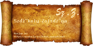 Székely Zoltána névjegykártya